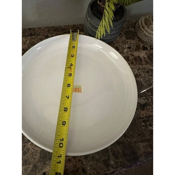 STAX Living Dinner Stoneware 10.5 Bone White Plate set - Picture 3 of 4